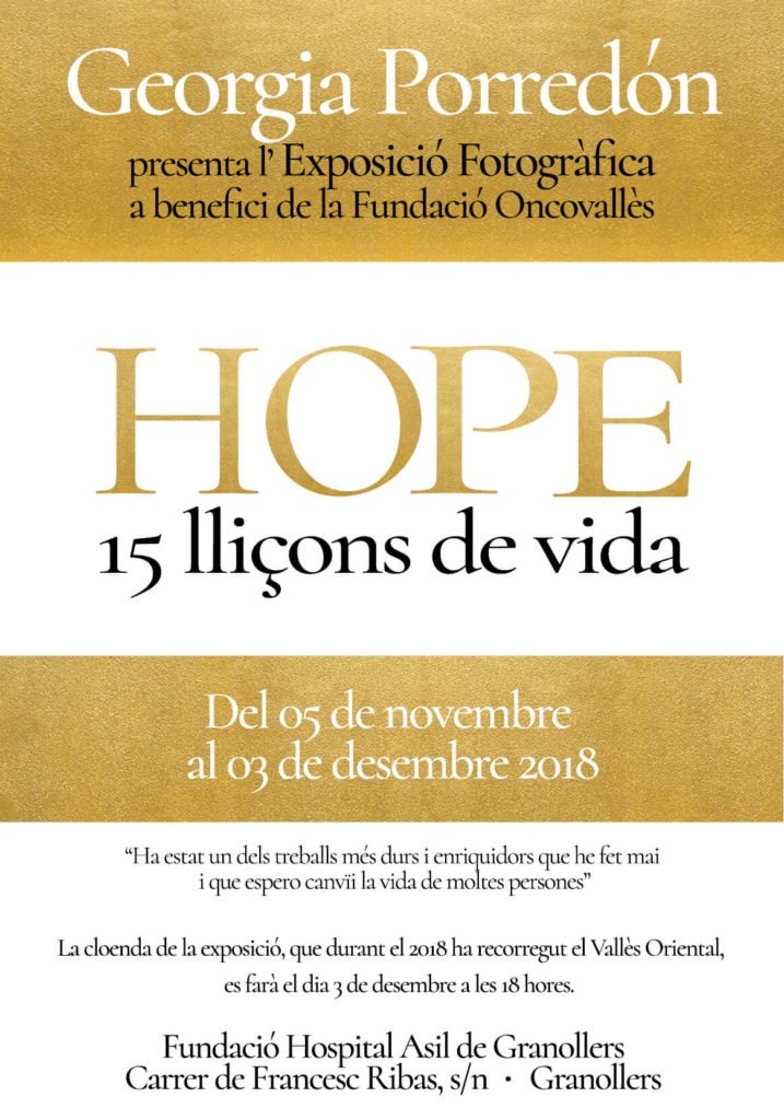 cartell exposicio hope de malats de cancer